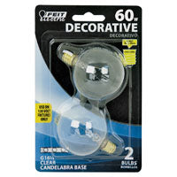 BULB DCRTV CLEAR GLB G16.5 60W