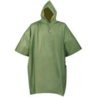 Diamondback 2690 Poncho, One-Size, PVC, Olive/Yellow, Drawstring Collar, Side Snap Closure