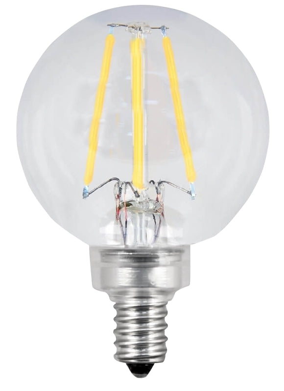 Feit Electric BPG1660/927CA/FIL/2 LED Lamp, Globe, 500 Lumens, 5.5 W, G16-1/2 Lamp, 60 W Equivalent, E12 Lamp Base