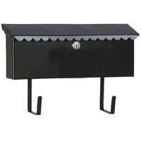 MAILBOX BLK W/LCK HORZNTL