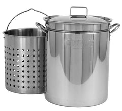 1144 STOCKPOT STAINLESS 44QT