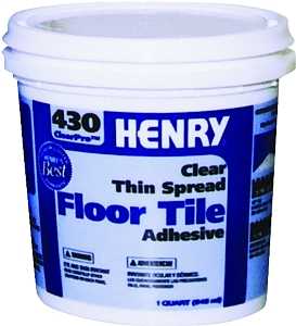 Henry 430 ClearPro 12097 Floor Adhesive, Clear, 1 qt Pail