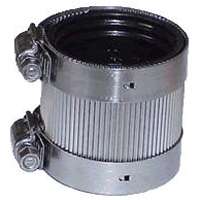 ProSource NHC-33 Coupling, 3 in, Cast Iron, Plastic and Steel Drain Pipes, Rubber/Stainless Steel