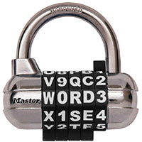 Master Lock 5T Padlock, Keyed Alike Key, 3/8 in Dia Shackle, 1 in H Shackle, Boron Alloy Shackle, Steel Body, Laminated