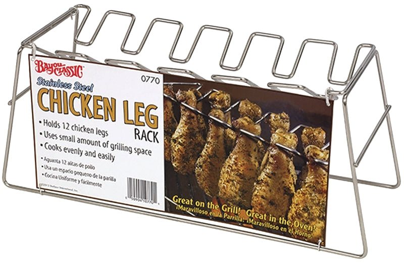 Bayou Classic 0770 Chicken Leg Rack, Stainless Steel