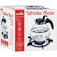 12 CUP GLASS WHISTE TEA KETTLE