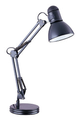 Boston Harbor TL-WK-134E-BK-3L Swing Arm Work Lamp, 120 V, 60 W, 1-Lamp, CFL Lamp, Black