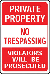 HW-45 SIGN PRIVATE PROPERTY NT