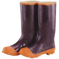 Rubber Knee Boot BLK/RED #8