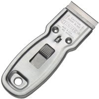 Hyde Delta 13000 Glass Scraper, 7/8 in W Blade, Straight Blade, Carbon Steel Blade, Steel Handle, Ergonomic Handle