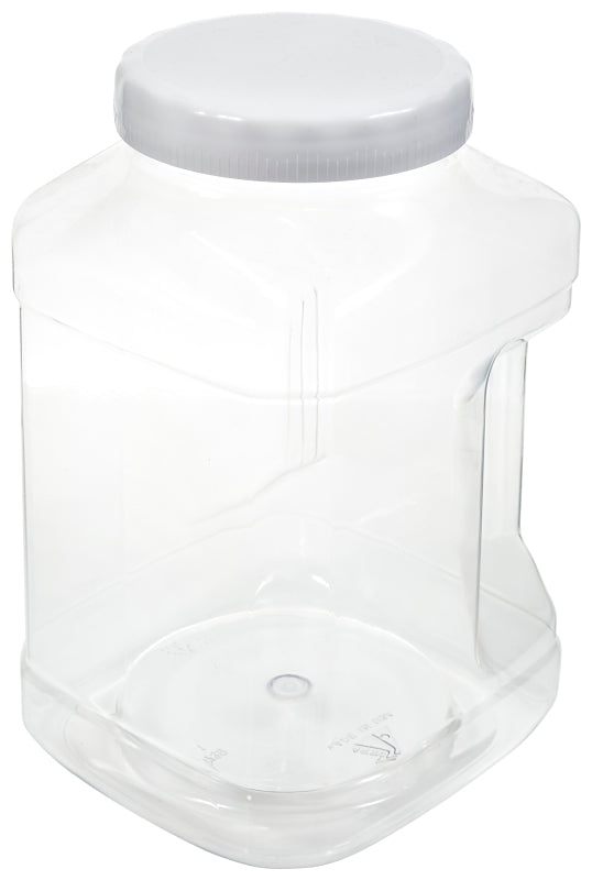 Arrow Plastic 739 Stackable Container, 128 oz Capacity, Clear, 5-1/2 in L, 6 in W, 9-1/2 in H