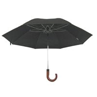 UMBRELLA RAIN 21IN BLK CRV HDL
