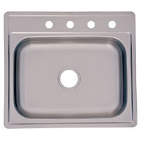 STNLSS SNGL BOWL SINK 25X22X6