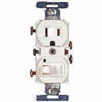 SWITCH/RECEPTACLE WHITE