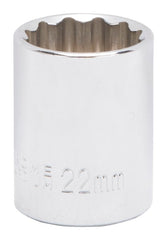 SOCKET 22MM 1/2DRIVE 12PT