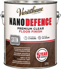 Varathane Y247504 Floor Finish, Satin, Clear, Liquid, 3.78 L, Can