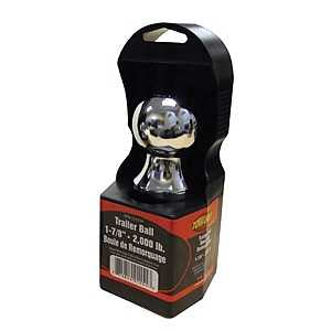 Dynaline 11152P Trailer Ball, 2 in Dia Ball, 3/4 in Dia Shank, 3500 lb Gross Towing, Steel, 1-1/2 in Shank Length