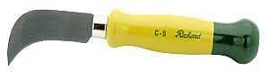 Richard 505 Short Point Flooring Knife, Chrome Vanadium Steel Blade, Ergonomic Handle, Birchwood Handle