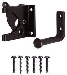 LATCH GATE OUTSWING BLK