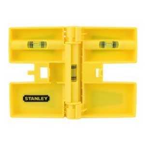 STANLEY 47-720 Post Level, 6-1/8 in L, 3-Vial, 1-Hang Hole, Magnetic, Aluminum, Yellow