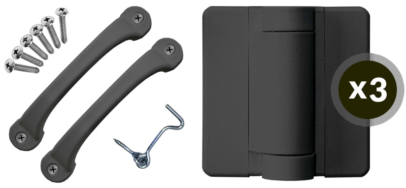 SDHBK SCREEN DOOR HDWR KIT BLK