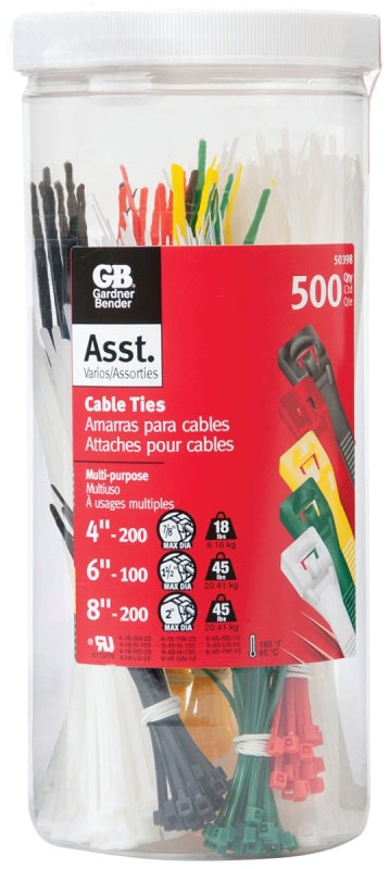 Gardner Bender 50398 Cable Tie, Double-Lock Locking