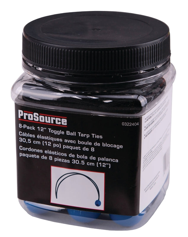 ProSource FH4031 Canopy Tarp Tie, Heavy-Duty, Plastic/Rubber, Black/Blue