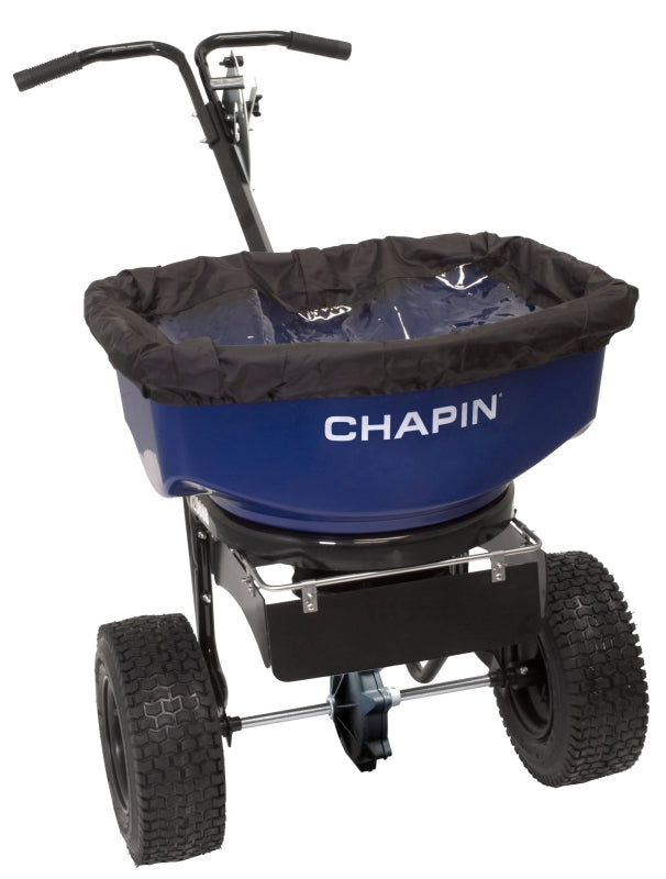Chapin 82088B Professional Sure Spread Salt and Ice Melt Spreader with Baffles, 80 lb, Powder-Coated Steel Frame