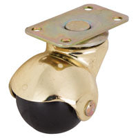 ProSource JC-E01-PS Ball Caster, 1-5/8 in Dia Wheel, 1-5/8 in W Wheel, Polypropylene Wheel, Black, 70 lb