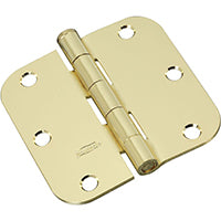 3IN BRS DOOR HINGE RND