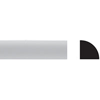 QUARTER ROUND WHITE 1/2INx8FT