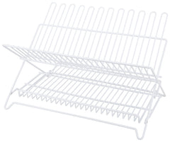 DISH RACK FOLDING WHITE