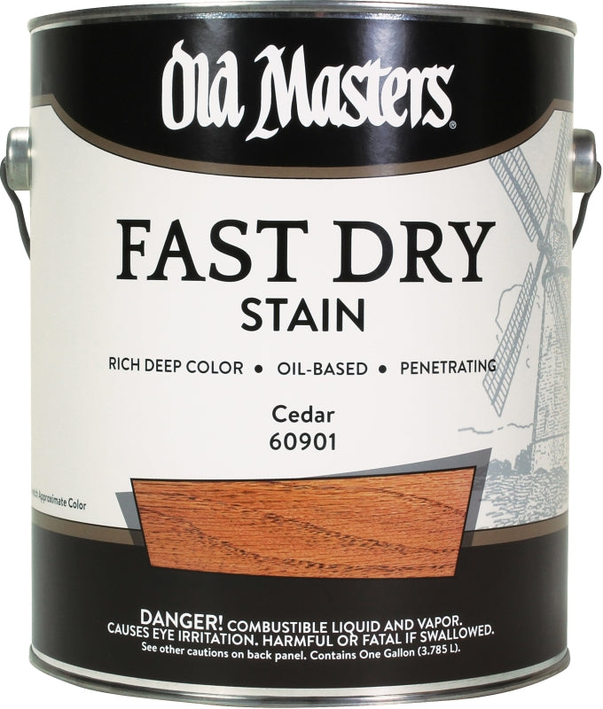 Old Masters 60901 Fast Dry Stain, Cedar, Liquid, 1 gal