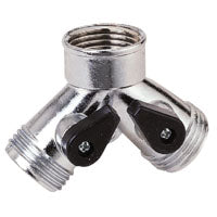 Landscapers Select GC5013L Y-Connector, Female and Male, Zinc, Silver, For: Garden Hose and Faucet