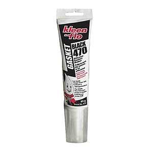 Kleen-Flo 470 Silicone Gasket Maker, Black, 85 g Tube, Paste, Acetic Acid