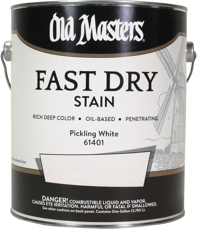 Old Masters 61401 Fast Dry Stain, Pickling White, Liquid, 1 gal