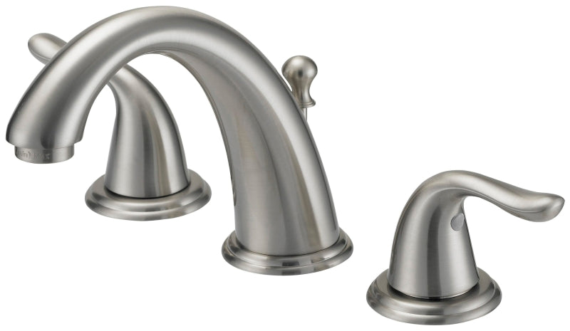 Boston Harbor TQ-FW6B0000NP Lavatory Faucet, 1.2 gpm, 2-Handle, 3-Faucet Hole, Brass/Plastic/Zinc, Lever Handle