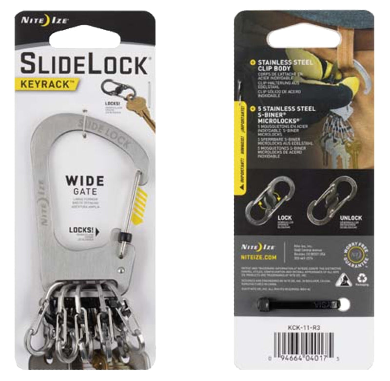 Nite Ize KCK-11-R3 Key Rack, Stainless Steel Case