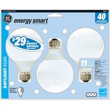 11W CFL Globe Bulb 3PK