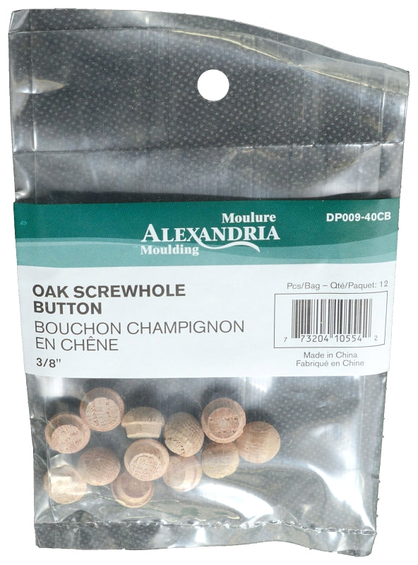 DP009-40CB BUTTON OAK 3/8IN