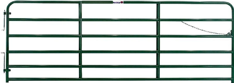 Tarter 2GGCH14 Farm Gate, 14 ft W Gate, 52 in H Gate, Steel Frame, Green