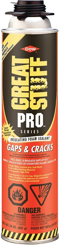 Dow GREAT STUFF PRO 342101 Insulating Foam Sealant, Orange, 24 oz Can