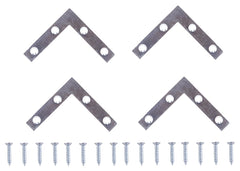 BRACE CORNER FLT STL 2X3/8 ZN