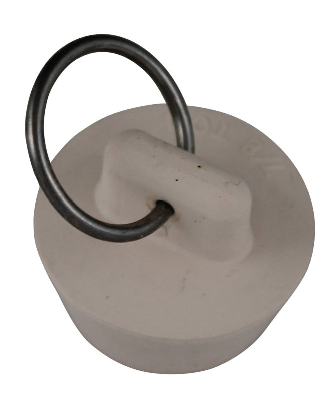 Plumb Pak Duo Fit Series PP820-5 Drain Stopper, 1 in Dia Dimensions, Rubber, White, For: 7/8 to 1 in Sink