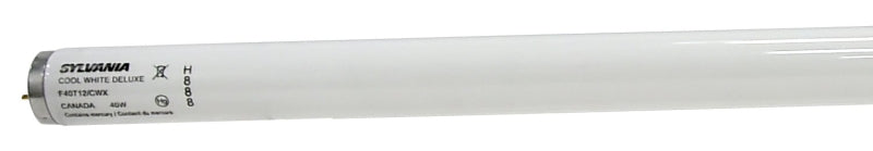 Sylvania 22461 Fluorescent Bulb, 4100 K Color Temp, Cool White, 1850 Lumens, 40 W, T12 Lamp, Medium Lamp Base