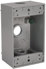 5320-5 ALUM GRY 3OUTLET BOX 1G