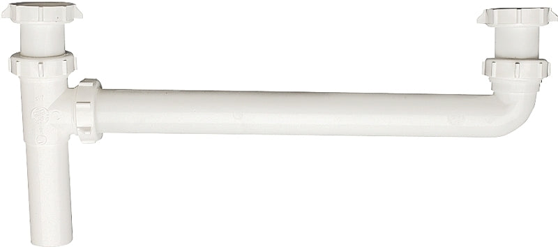 Plumb Pak PP925W End Waste Outlet, 1-1/2 in, Slip-Joint, Plastic, White
