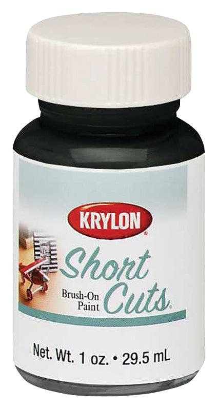 Krylon KSCB026 Craft Enamel Paint, High-Gloss, Black, 1 oz, Bottle