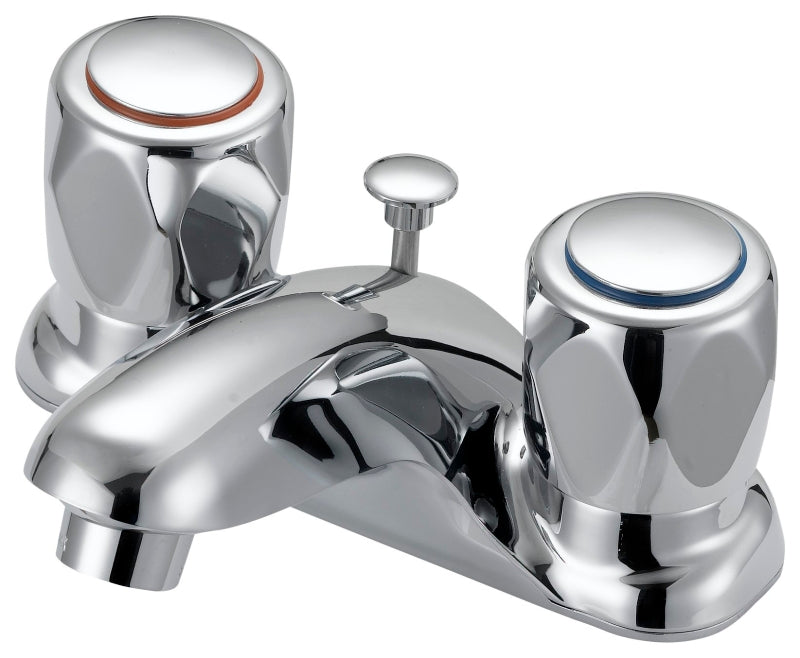 Boston Harbor F5120052CP Lavatory Faucet, 1.2 gpm, 2-Handle, 3-Faucet Hole, Metal/Plastic, Chrome, 4 in Faucet Centers