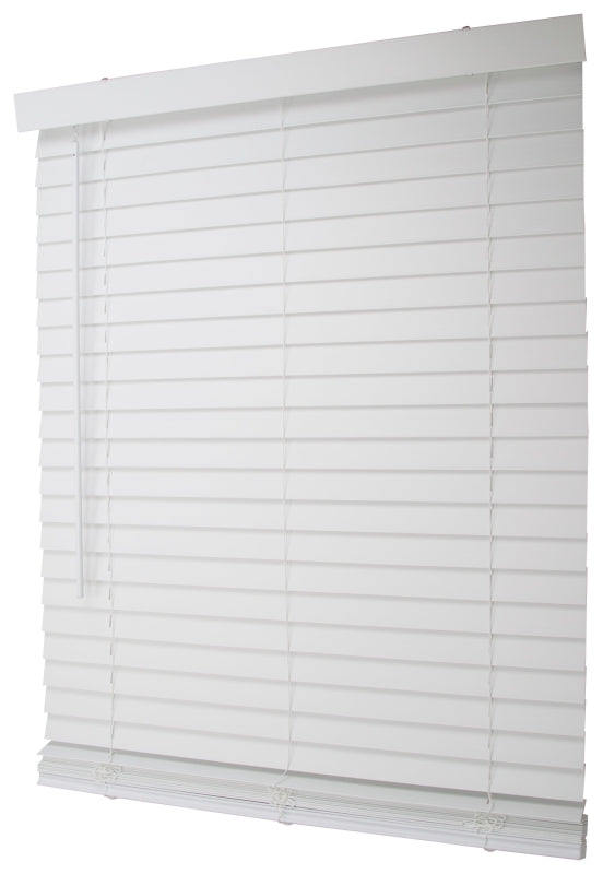 Simple Spaces FWMB-14 Blind, 64 in L, 34 in W, Faux Wood, White